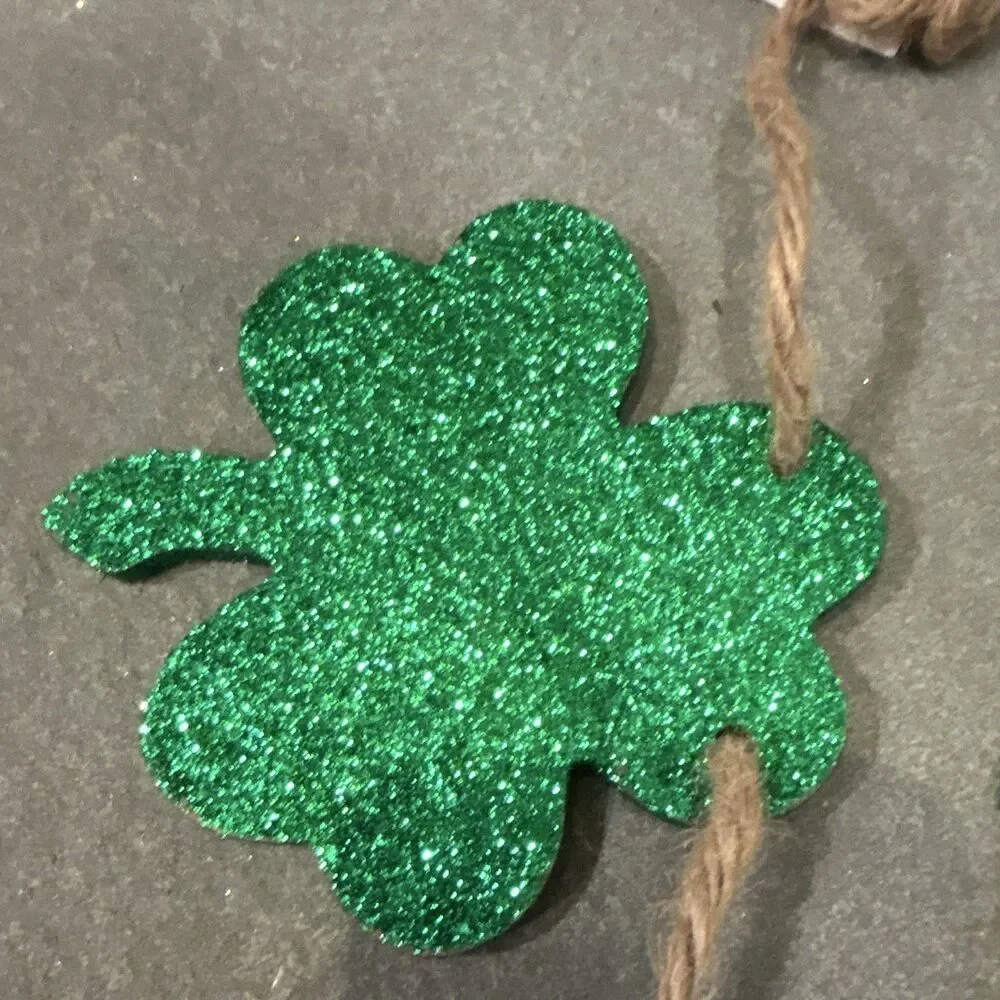 Hobby Lobby St. Patrick's Day Decorations Lot w/ Glitter Clover Garland & More